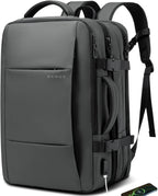 Expandable 26–45L Waterproof Travel Backpack with Laptop Sleeve & Duffle Carry