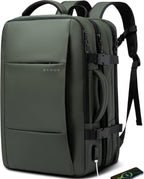 Expandable 26–45L Waterproof Travel Backpack with Laptop Sleeve & Duffle Carry