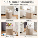 Extra Large Woven Laundry Basket - Space for All Your Things, Durable and Practical