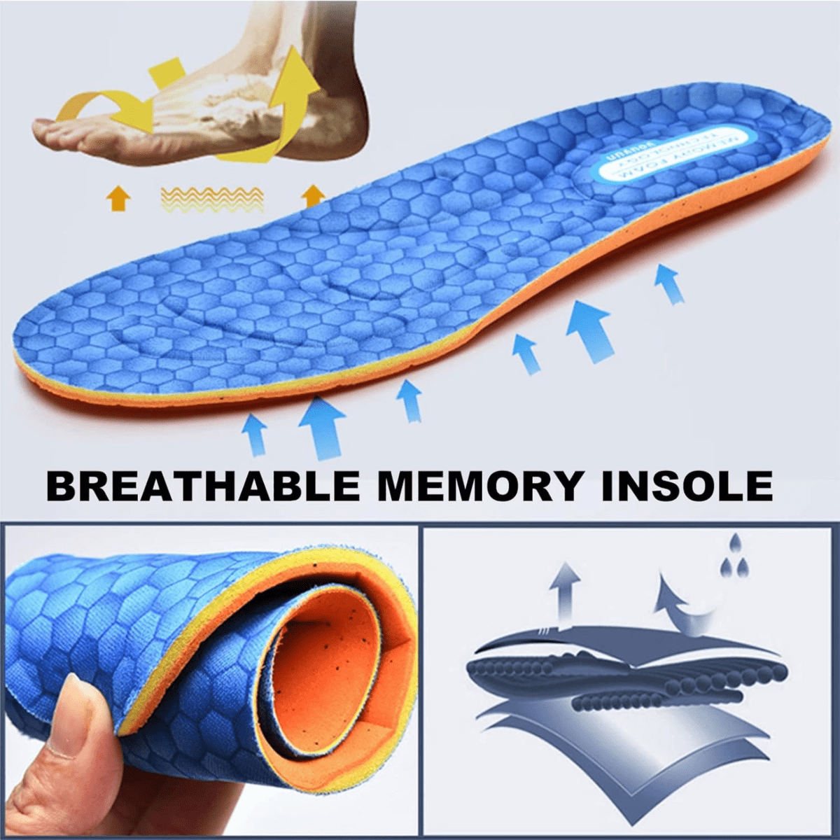 Extra wide diabetic shoes with memory foam - Pressure relieving and comfortable
