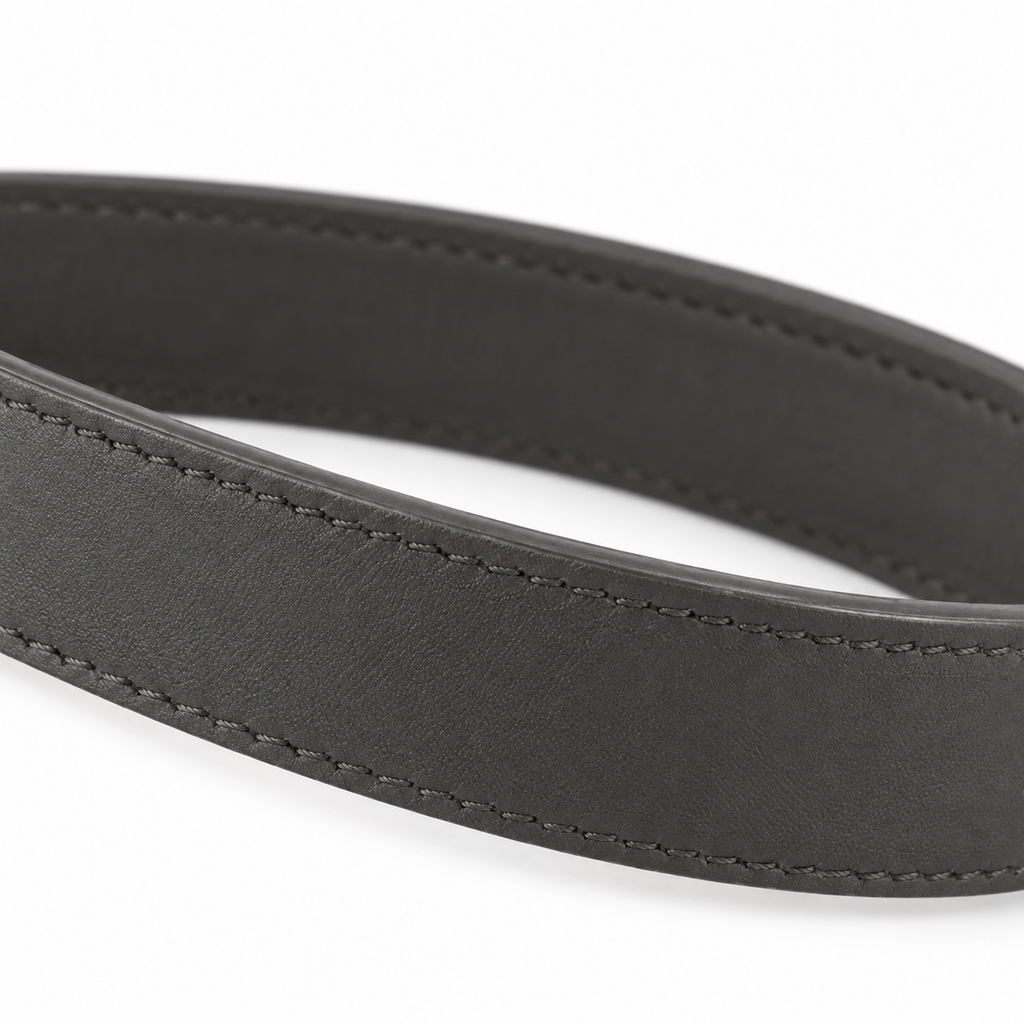 Naldony leather belt displayed on white background