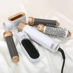 5-in-1 hair styler with automatic curler, hair dryer and smoothing brush