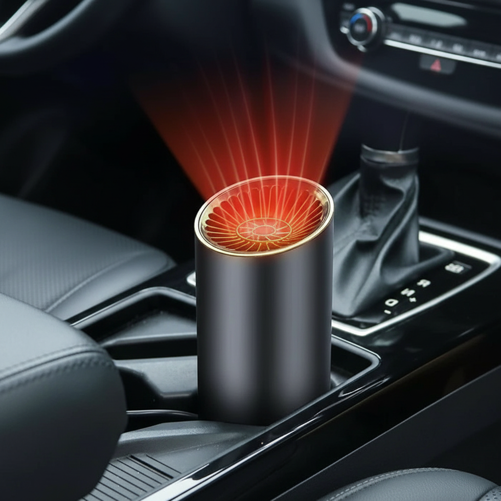 Fast Heating Cup-Shaped Car Warm Air Blower - Adjustable Fast Heating & Cooling, 360 Degree Rotatable Plug, Suitable for