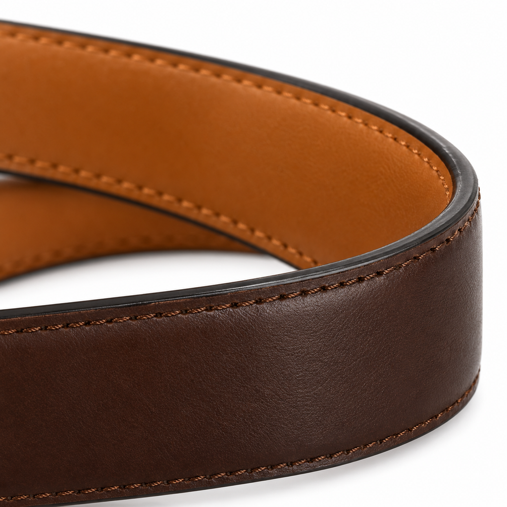 Naldony belt showing reversible feature