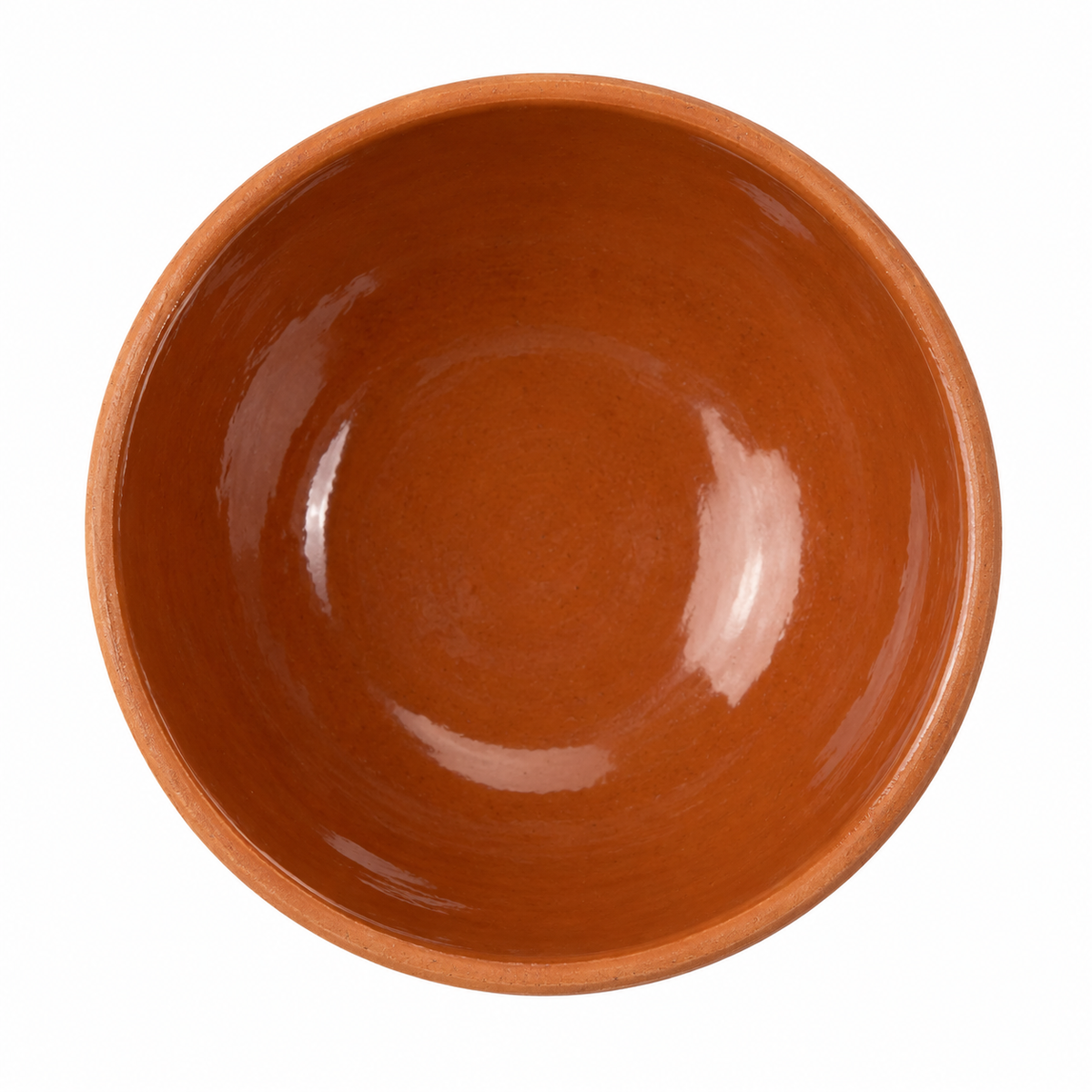 Close-up of terracotta bowl's texture
