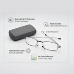Folding Reading Glasses - Portable With Case