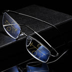 Progressive multifocal reading glasses, +1.00 to +4.00
