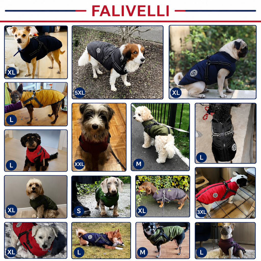 3-in-1 Winter Coat for Dogs with Harness | Padded, Waterproof and Windproof