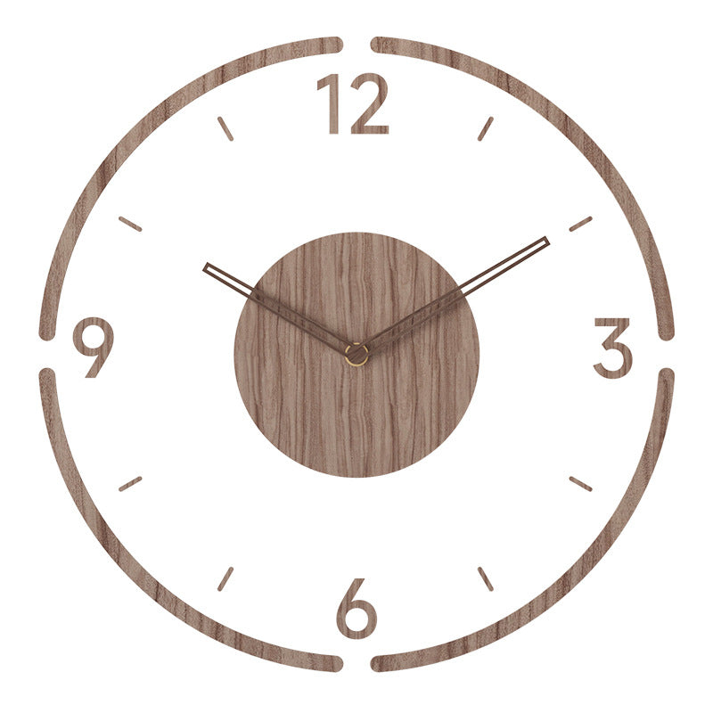 Minimalist wooden wall clock – Scandinavian style, 30 cm