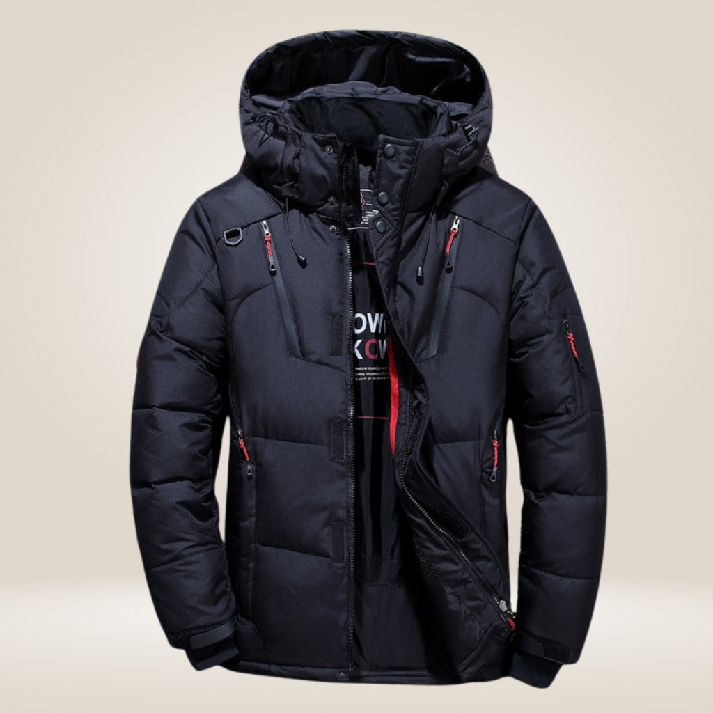 Nordfall Men’s Winter Parka – Quilted, Fleece-Lined, Windproof and Waterproof