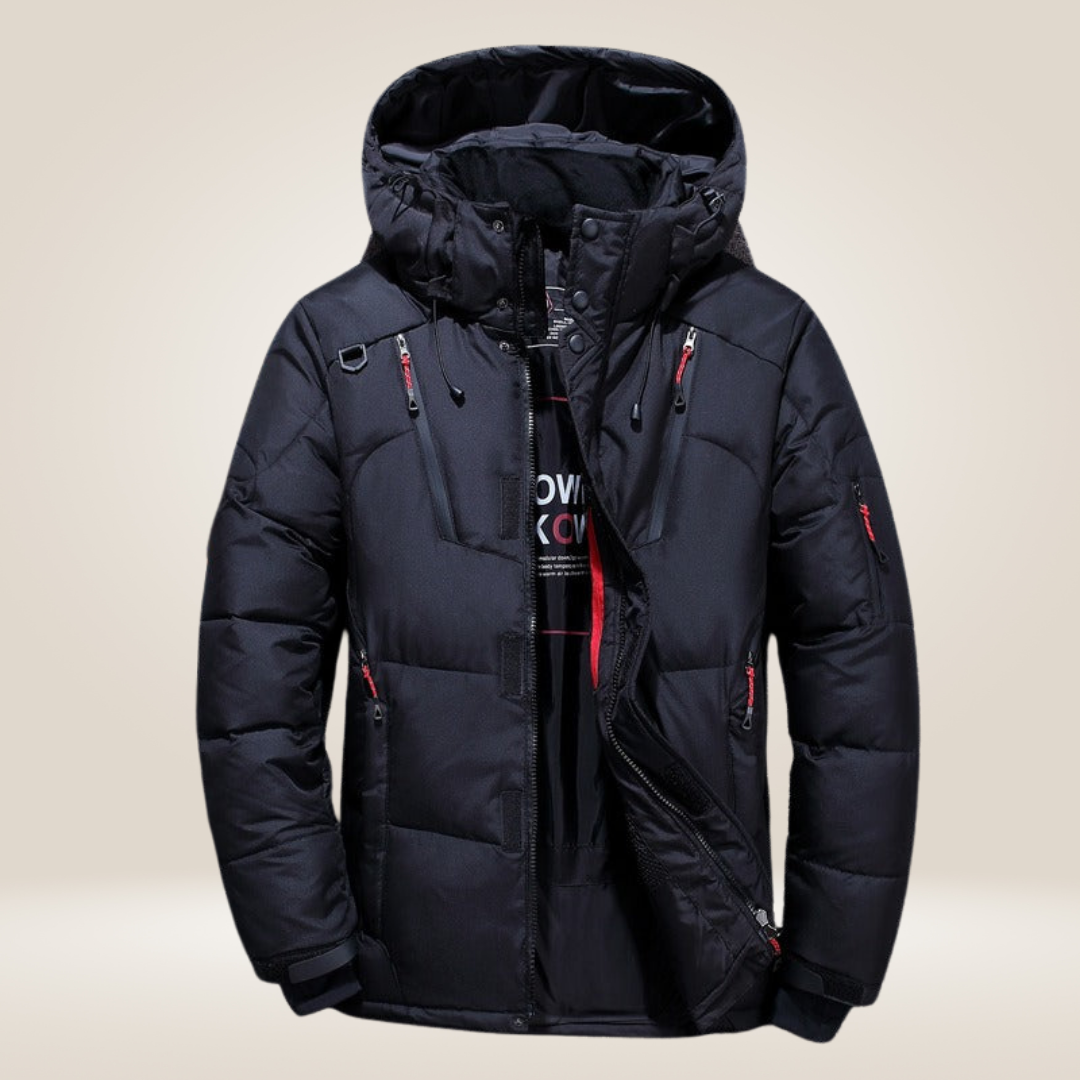 Nordfall Men’s Winter Parka – Quilted, Fleece-Lined, Windproof and Waterproof