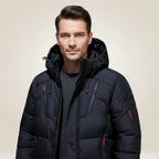 Nordfall Men’s Winter Parka – Quilted, Fleece-Lined, Windproof and Waterproof