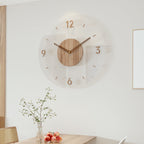 Minimalist wooden wall clock – Scandinavian style, 30 cm