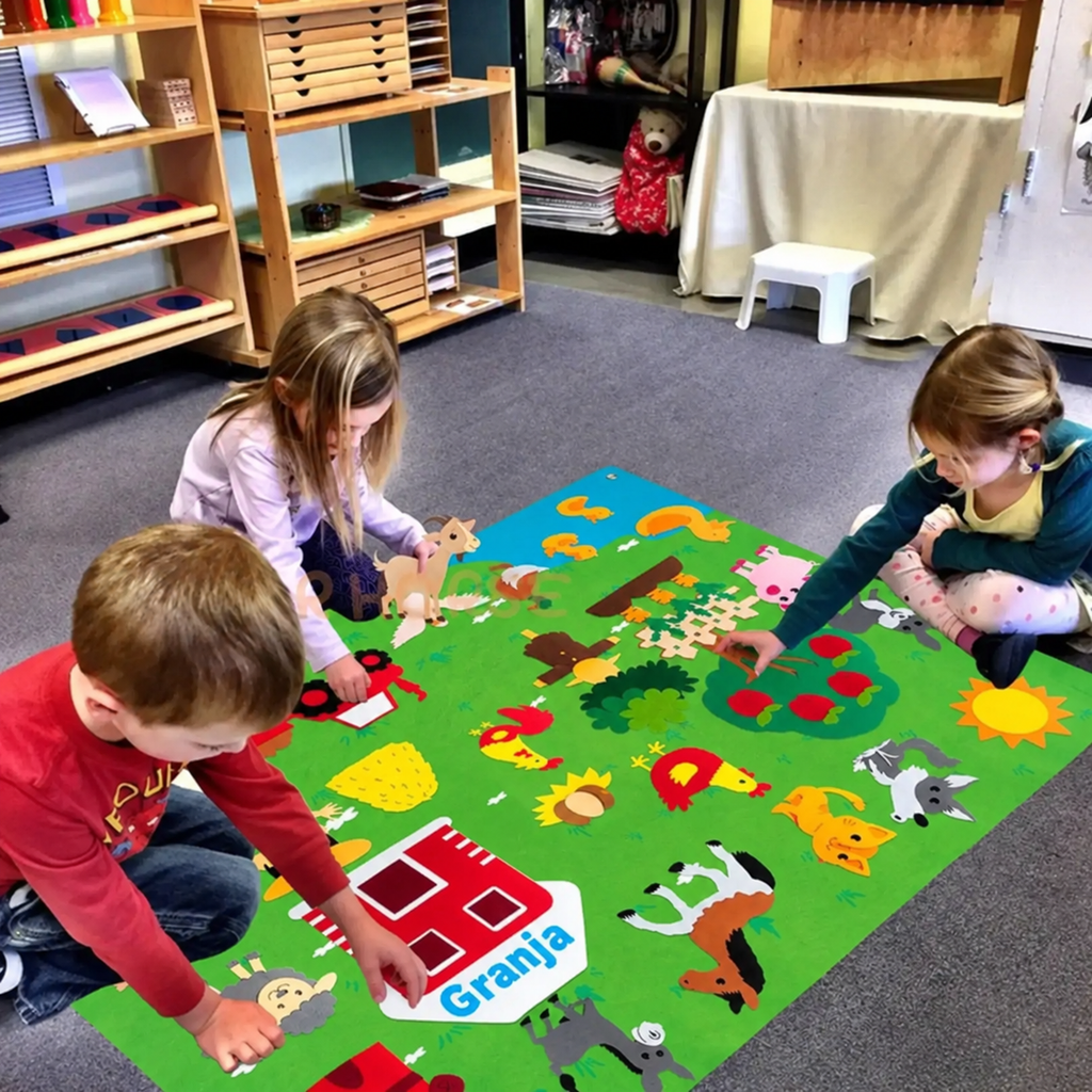 Montessori Farm Felt Sensory Panel – StoryFelt™