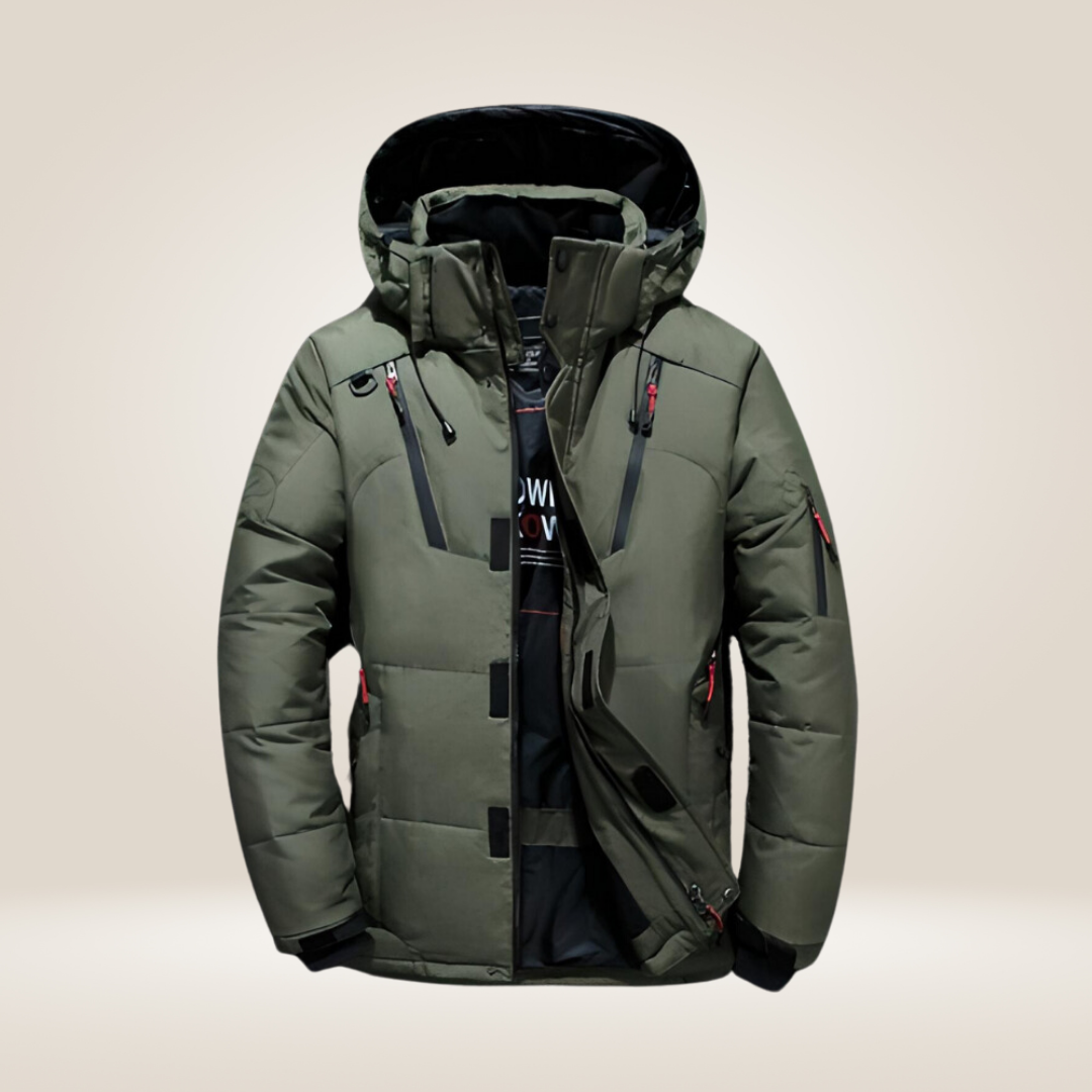 Nordfall Men’s Winter Parka – Quilted, Fleece-Lined, Windproof and Waterproof