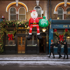 Giant 2.4 m LED Inflatable Climbing Santa | Premium, Waterproof Outdoor Christmas Decor
