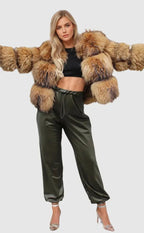 Women’s faux fur jacket with long sleeves
