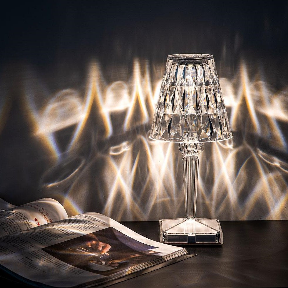 Modern Glossy Crystal Table Lamp with Easy Control