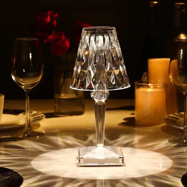 Modern Glossy Crystal Table Lamp with Easy Control