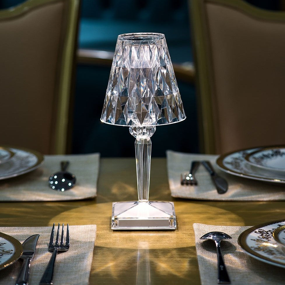 Modern Glossy Crystal Table Lamp with Easy Control