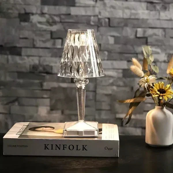 Modern Glossy Crystal Table Lamp with Easy Control