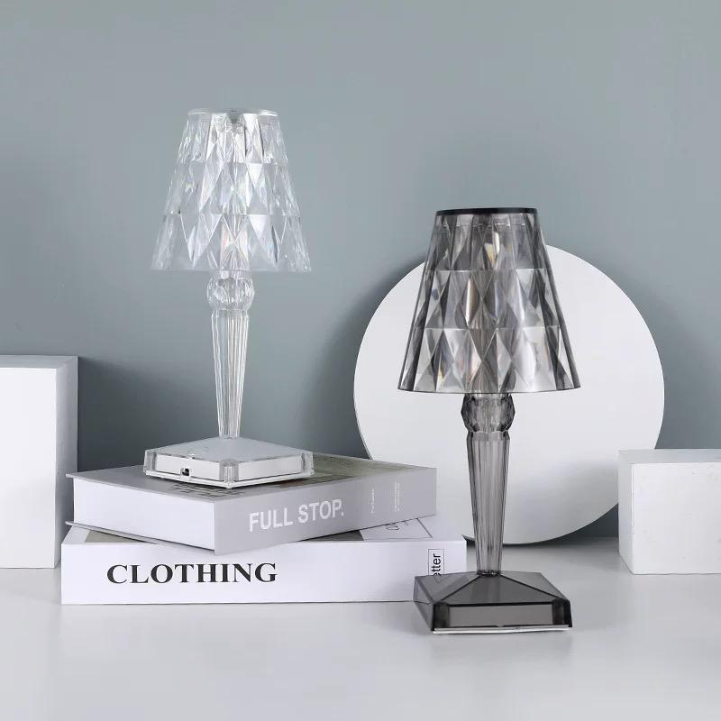 Modern Glossy Crystal Table Lamp with Easy Control
