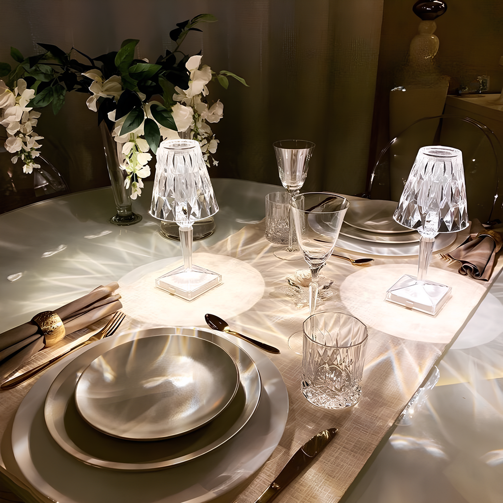 Modern Glossy Crystal Table Lamp with Easy Control
