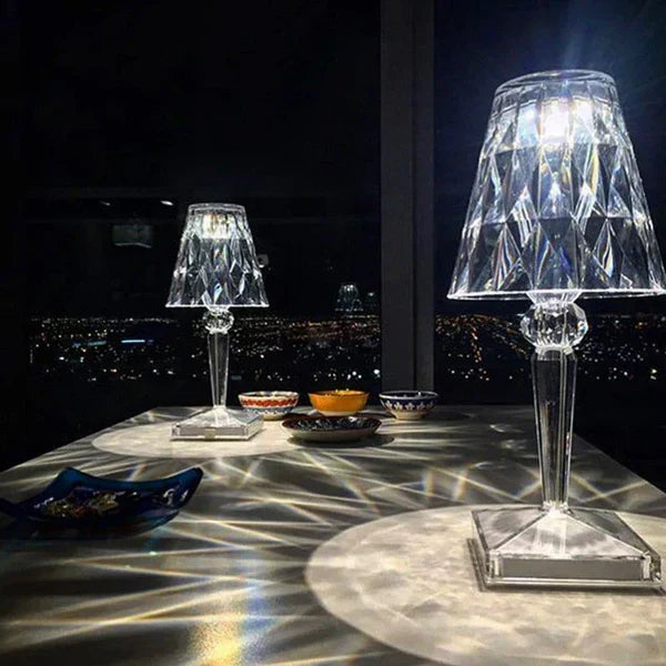Modern Glossy Crystal Table Lamp with Easy Control