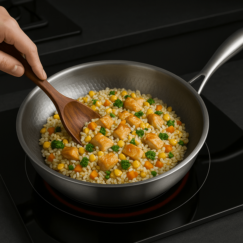 Premium Titanium Frying Pan for All Hobs - Cook Healthier and More Durably