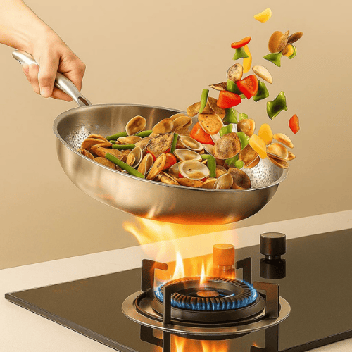Premium Titanium Frying Pan for All Hobs - Cook Healthier and More Durably