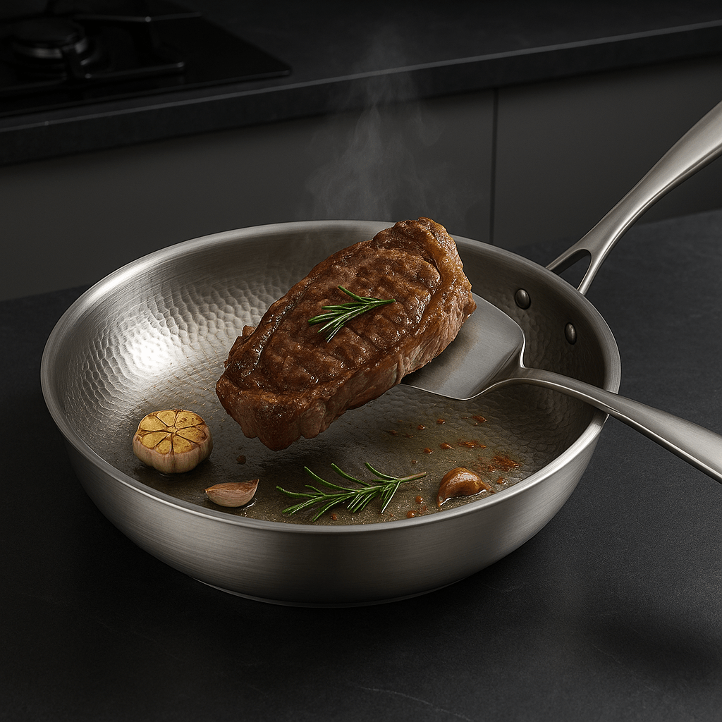 Premium Titanium Frying Pan for All Hobs - Cook Healthier and More Durably
