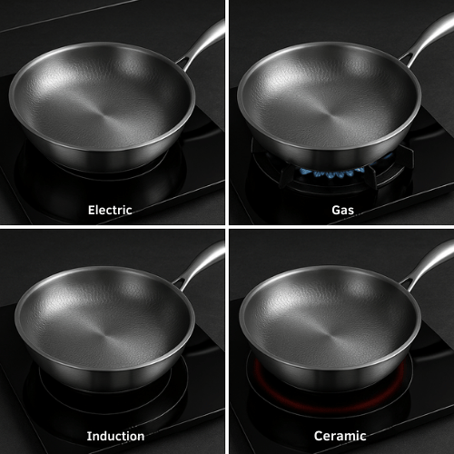 Premium Titanium Frying Pan for All Hobs - Cook Healthier and More Durably