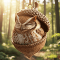 Handmade Christmas Tree Ornaments with Acorn and Woodland Animal Decorations