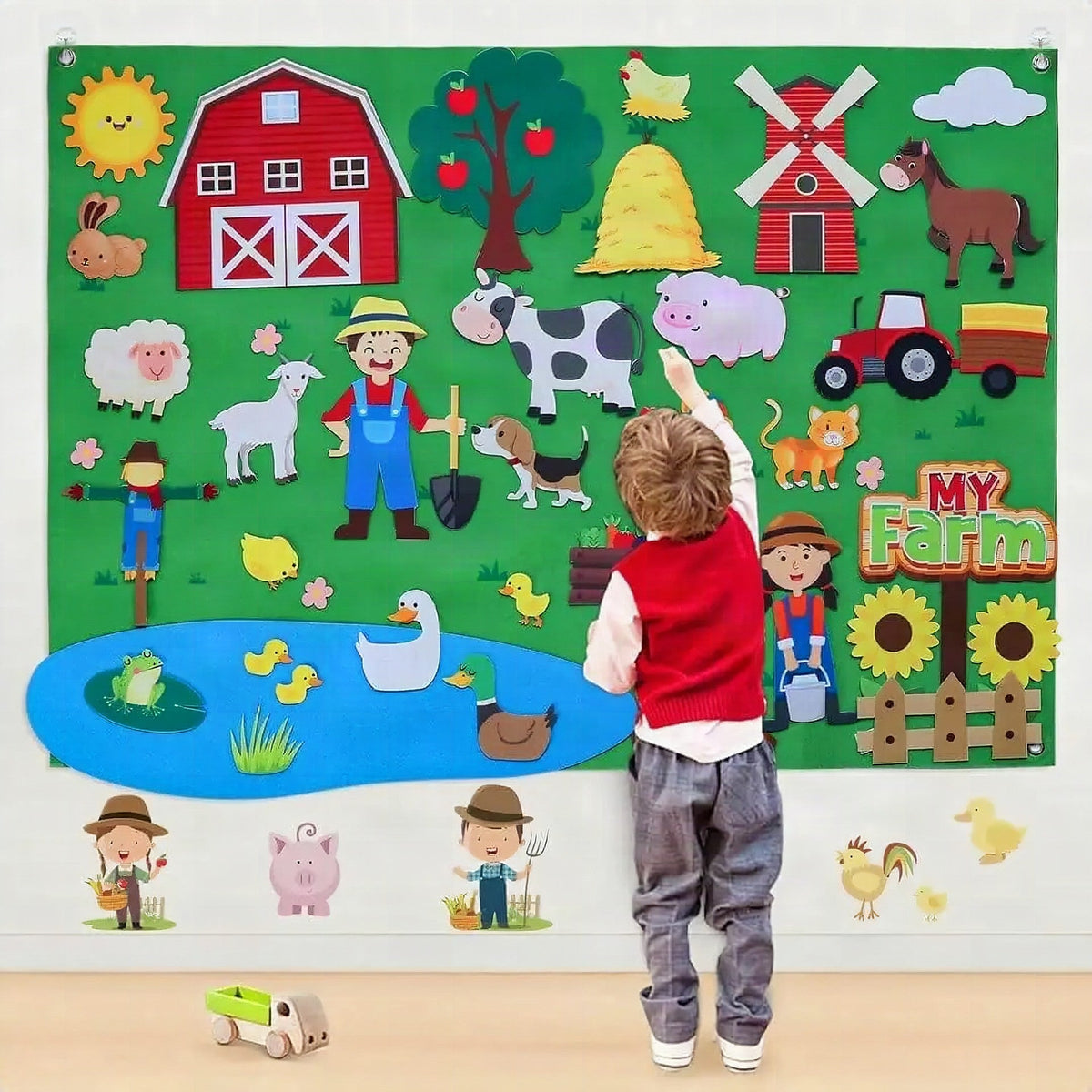 Montessori Farm Felt Sensory Panel – StoryFelt™