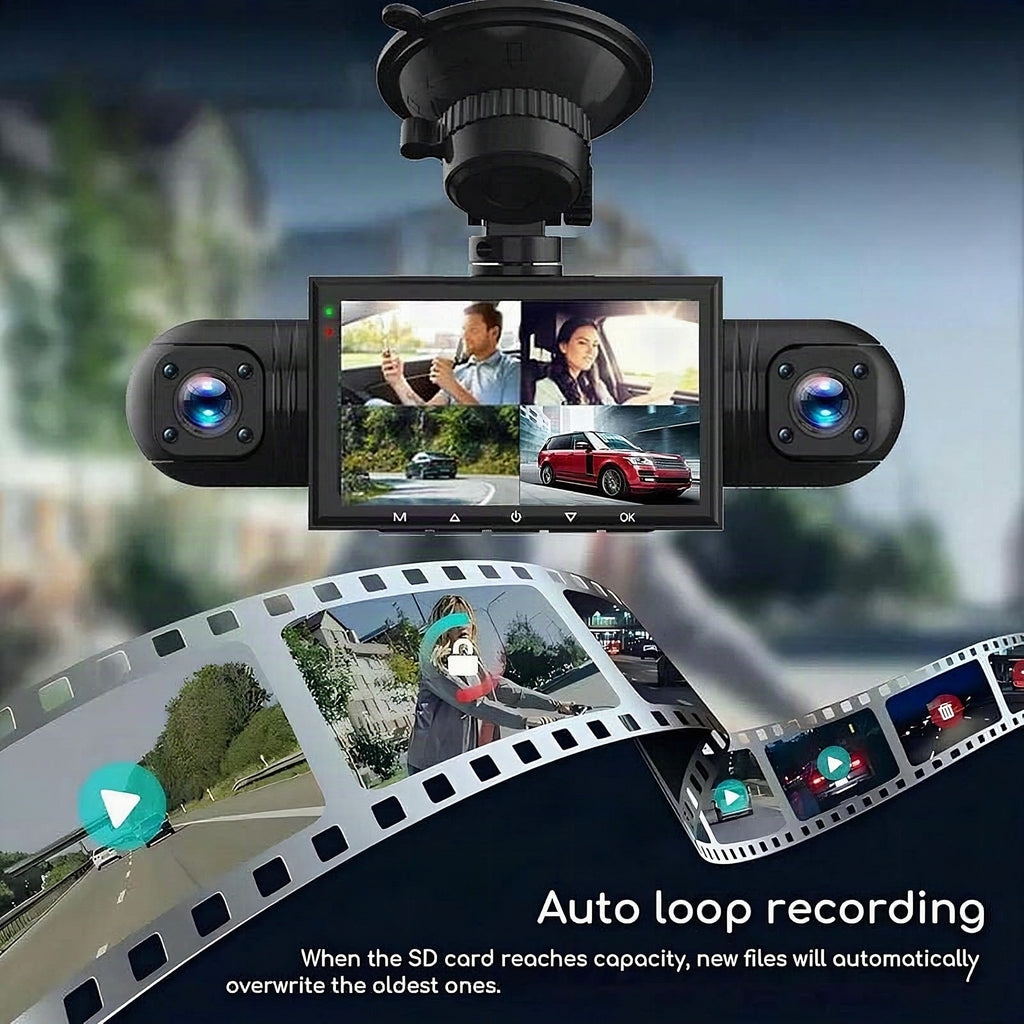 4-channel FHD car camera with 360° view