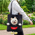 Head-Out Cat Carrier Tote for Walks & Vet Visits - Lightweight Canvas Pet Bag for Cats & Small Dogs