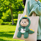 Head-Out Cat Carrier Tote for Walks & Vet Visits - Lightweight Canvas Pet Bag for Cats & Small Dogs