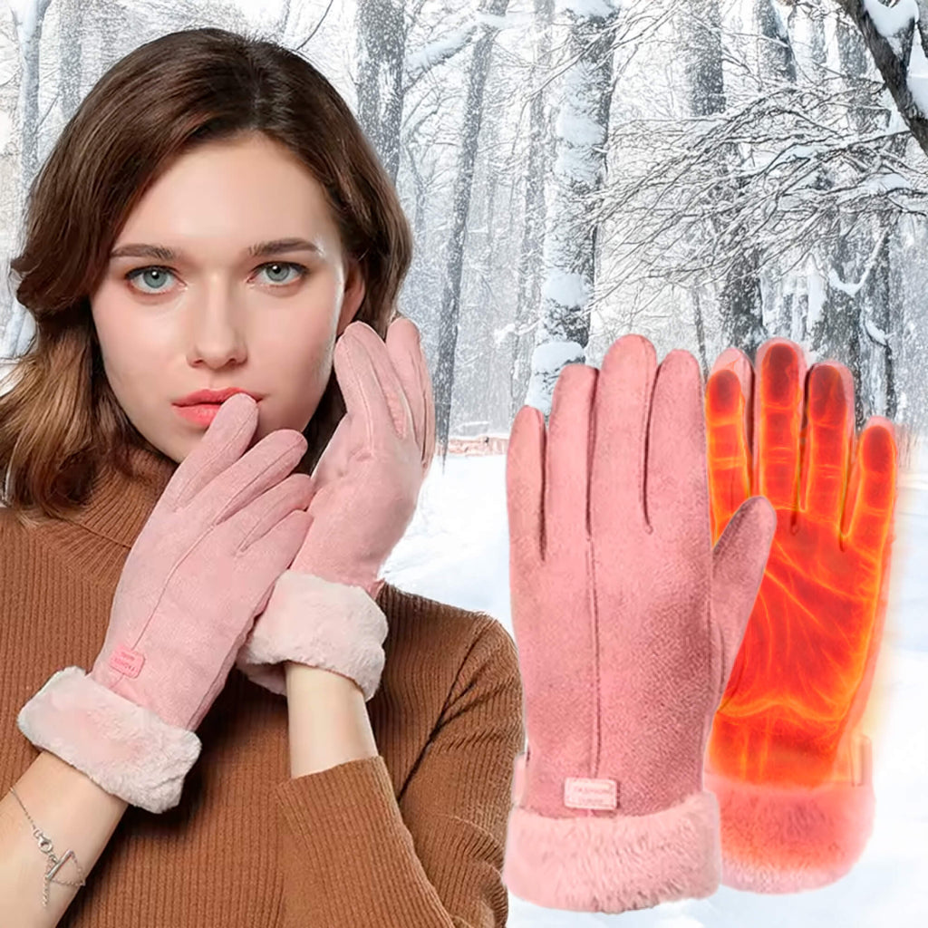 Heated Gloves for Women UK – Ladies Thermal Waterproof Winter Gloves with Touch Screen & USB Rechargeable Warm Design