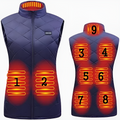 Heated vest for women with dual control and 9 heating zones – comfort and warmth for every season