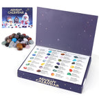 Crystal advent calendar with 24 natural gemstones