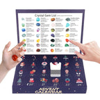 Crystal advent calendar with 24 natural gemstones