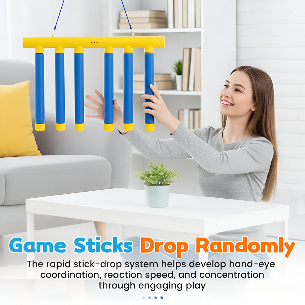 Kids Reflex Game Reaction Trainer Falling Stick Drop Challenge