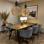 Adjustable Wooden Pendant Light Vintage LED Lighting