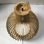 Adjustable Wooden Pendant Light Vintage LED Lighting