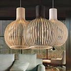 Adjustable Wooden Pendant Light Vintage LED Lighting