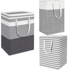 Lauva | 75L Waterproof Laundry Basket | Foldable Fabric Clothes Hamper with Handles