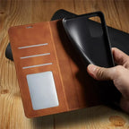 Leather Magnetic Case for Samsung Phones: Chic Protection