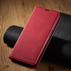 Leather Magnetic Case for Samsung Phones: Chic Protection