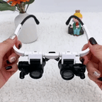 LED Magnifier Glasses with 8x, 15x, 23x Zoom