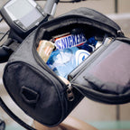 Bike Handlebar Storage Bag with Touchscreen Phone Compartment